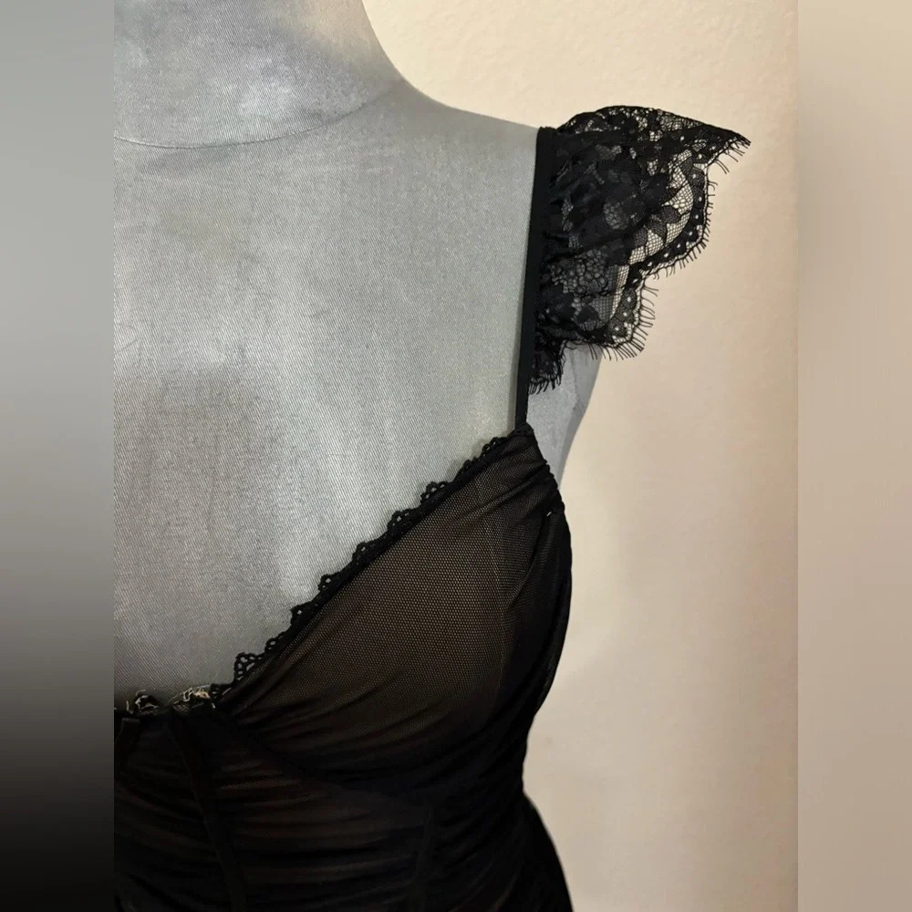 Privy Privately Privileged Mesh Overlay Bodycon Dress - Picture 7 of 13